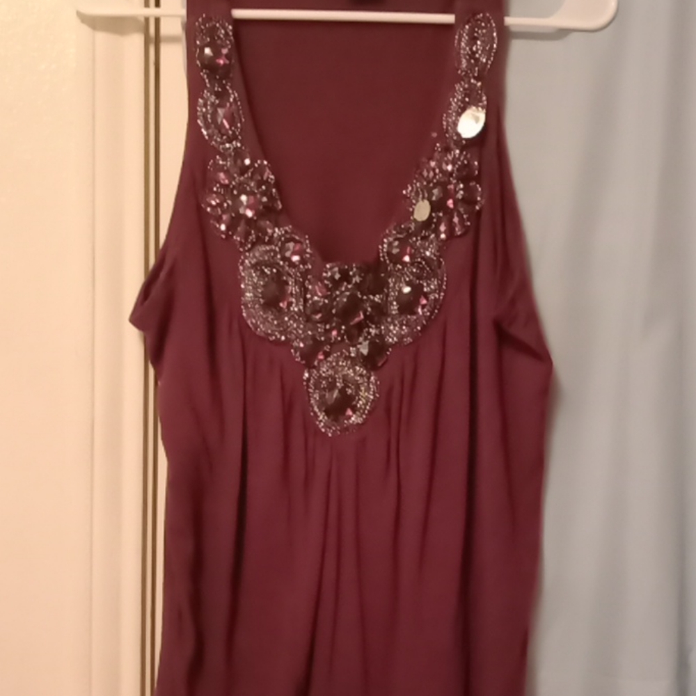 Jeweled tank top